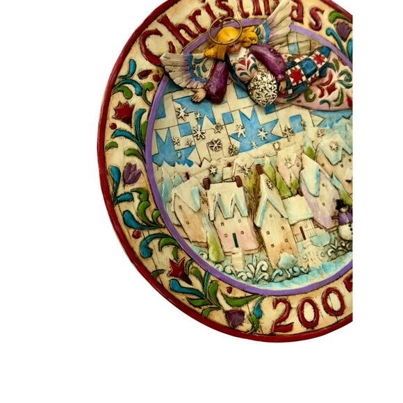 Jim Shore Heartwood‎ Creek 2005 Christmas 8”  Plate Sowing Joy Collectible Angel - Picture 3 of 13